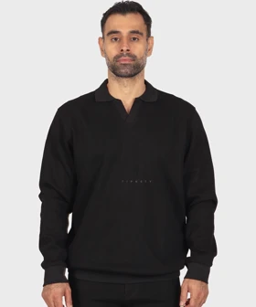 تیشرت آستین بلند مردانه یقه شکاری 0584