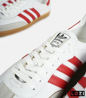 کفش کتانی مردانه و زنانه سفید قرمز ADIDAS Samba