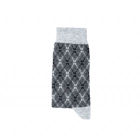 جوراب ساق بلند طرحدار مردانه مدل me3663 (طوسی روشن)