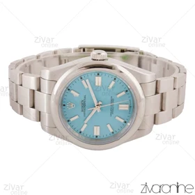 ساعت رولکس اویستر پرپچوال مردانه نقره ای صفحه آبی تیفانی 104068