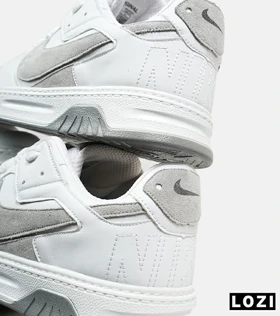 کفش کتانی مردانه و زنانه سفید طوسی نایک NIKE AIR FORCE