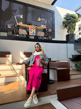 پیراهن ورپ آستین‌دار MNG683