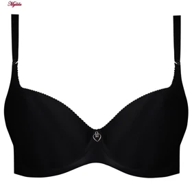 سوتین زنانه لین مدل کاپ‌دار بدون دوخت بدون فنر کد 4680-705 رنگ مشکی