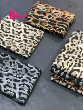 شال پلنگی طلاکوب نخی