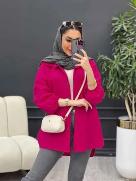 مانتو لینن آستین کش دو جیب