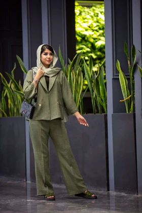 مانتو شلوار صوفیا جیب فیلتاب