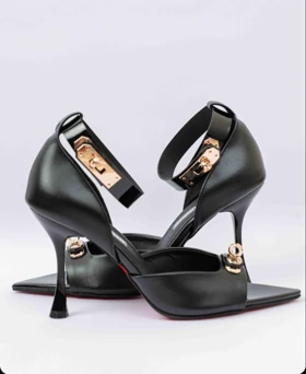 1410 کفش زنانه صندل پاشنه 10 سانت هرمس یراق قفلی HERMES