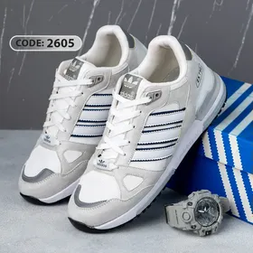کتانی سفید طوسی ZX750-2605