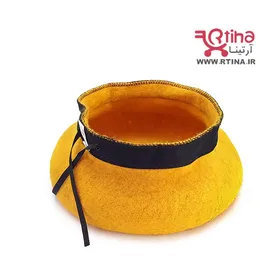 کلاه فرانسوی زمستانی و پاییزه دخترانه و زنانه رنگ خردلی