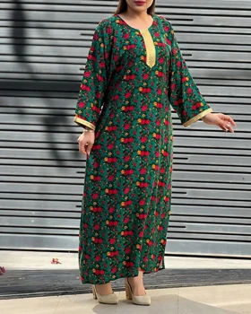 پیراهن ساحلی گلریز کتیبه طلایی 4163 (سبز)