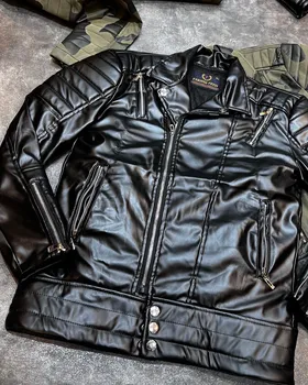 کاپشن چرم زیپ کج اسپرت درجه 1 با گارانتی فقط 1 عدد سایز M