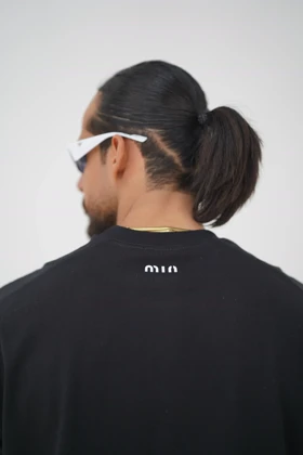 تیشرت نخی طرح دار باکسی