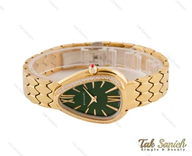 ساعت بولگاری سرپنتی زنانه طلایی سبز نگین‌دار Bvlgari-4054-L