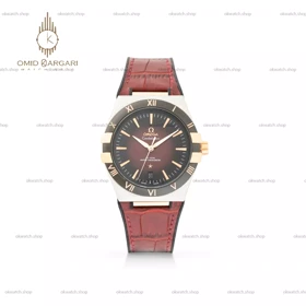 ساعت مچی امگا کانستلیشن بند قرمز صفحه قرمز Omega Constellation