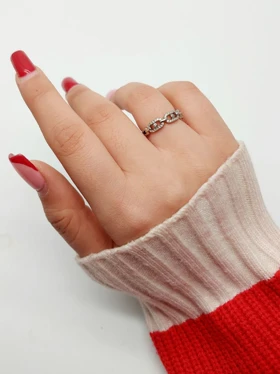 انگشتر زنانه ژوپینگ طرح طلا سفید