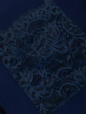 تونیک زنانه کرپ الیزه جیب‌دار گیپور کارشده یقه مردانه کلاسیک روشن