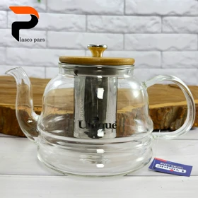 قوری پیرکس 1200صافی دار درب بامبو یونیک