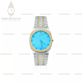 ساعت مچی گوچی سیلورطلایی صفحه تیفانی Gucci