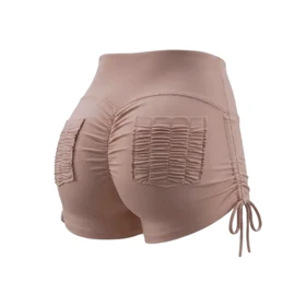 شلوارک ورزشی زنانه کد 66529 (کرم)