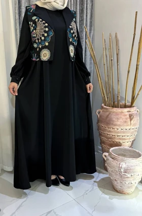 مانتو عبایی و جلیقه تسنیم