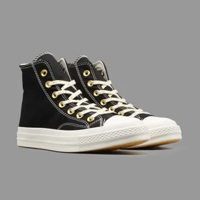 کانورس آل استار 1970 ستاره ای مشکی طلایی ساق‌دار Converse All Star 1970s Black Gold Stars Hightop
