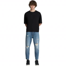 شلوار جین مردانه مام فیت زاپ‌دار از pull & bear کد 281