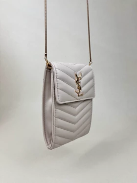 کیف زنانه همایلی پاسپورتی وای اس ال Yves Saint Laurent کد 1596 (کرم)
