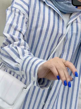 شومیز لینن راه راه پشت پیله