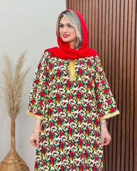 پیراهن کمردار گل‌گلی