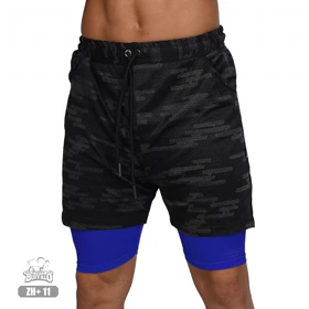 شلوارک کشاله دار چریکی بوفالو تنفسی بدنسازی آبی