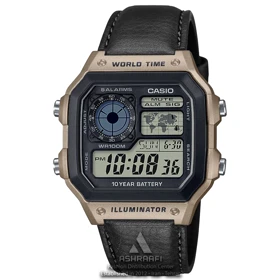 ساعت کاسیو بند چرمی Casio AE-1200WH-1832
