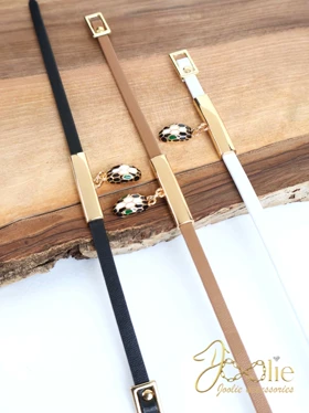 دستبند چرمی بولگاری مدل snake کد B2222
