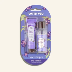 پک مسافرتی شامپو و نرم‌کننده ویت یو With You مدل Juicy Grapes