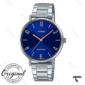 ساعت کاسیو زنانه LTP-VT01D-2B2 سیلور صفحه سرمه ای Casio-10344-L