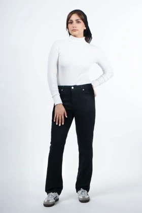 شلوار راسته جین مشکی