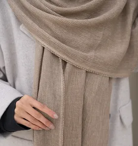 شال پیلیسه لمه دار