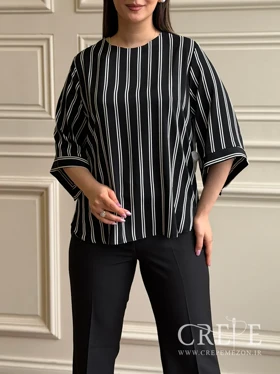 شومیز آستین ژاپنی راه راه