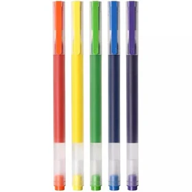 روان‌نویس ژله‌ای شیائومی بسته 5 عددی رنگی Xiaomi Mijia Jumbo Gel Pen MJZXB03WC