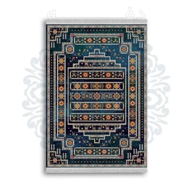 *جدید* فرشینه از جنس پارچه شانل مخمل ترک طرح فانتزی برند دفه کد 1498