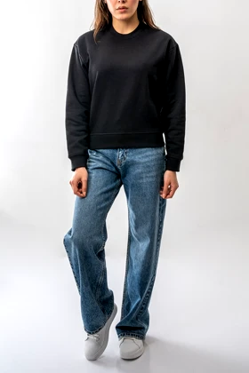 تیشرت آستین بلند دورس سرشانه افتاده زنانه