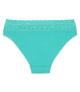 شورت زنانه اسلیپ نخی کمر دانتل بدون کش Neev نیو کد 411 سبز Green