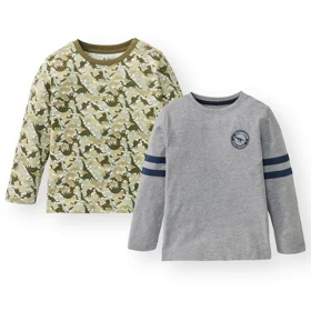 تیشرت آستین بلند پسرانه لوپیلو کد Z-TF43 مجموعه 2 عددی