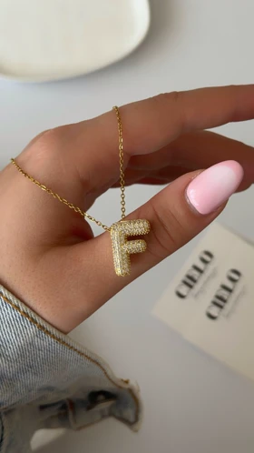 گردنبند حروف F