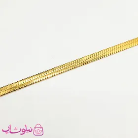زنجیر مردانه هرینگبون مدل طلایی استیل 60 سانت 5 میل