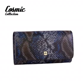 کیف پول زنانه مدل D133 (آبی مشکی قهوه ای)