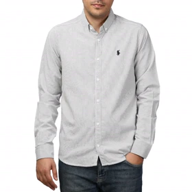 پیراهن آستین بلند راه راه مردانه برند مد مدل 14102017