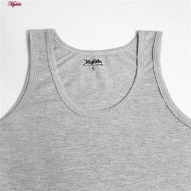 زیرپوش رکابی مردانه ماییلدا مدل پنبه‌ای ملانژ کد 4712