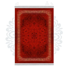 فرشینه از جنس پارچه هازان مخمل ترک طرح سنتی و مدرن برند دفه کد DHU57