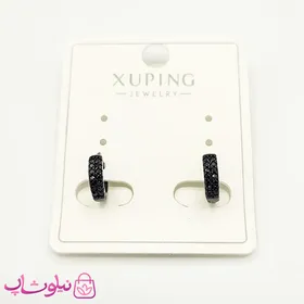 گوشواره حلقه‌ای کوچک ژوپینگ مشکی