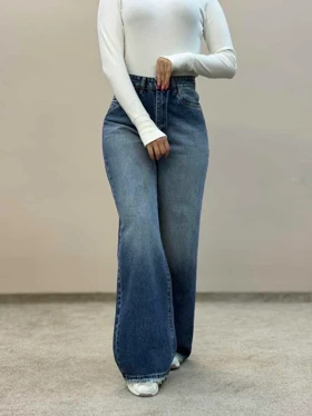 شلوار جین زنانه فلربگ سورمه ای 2095